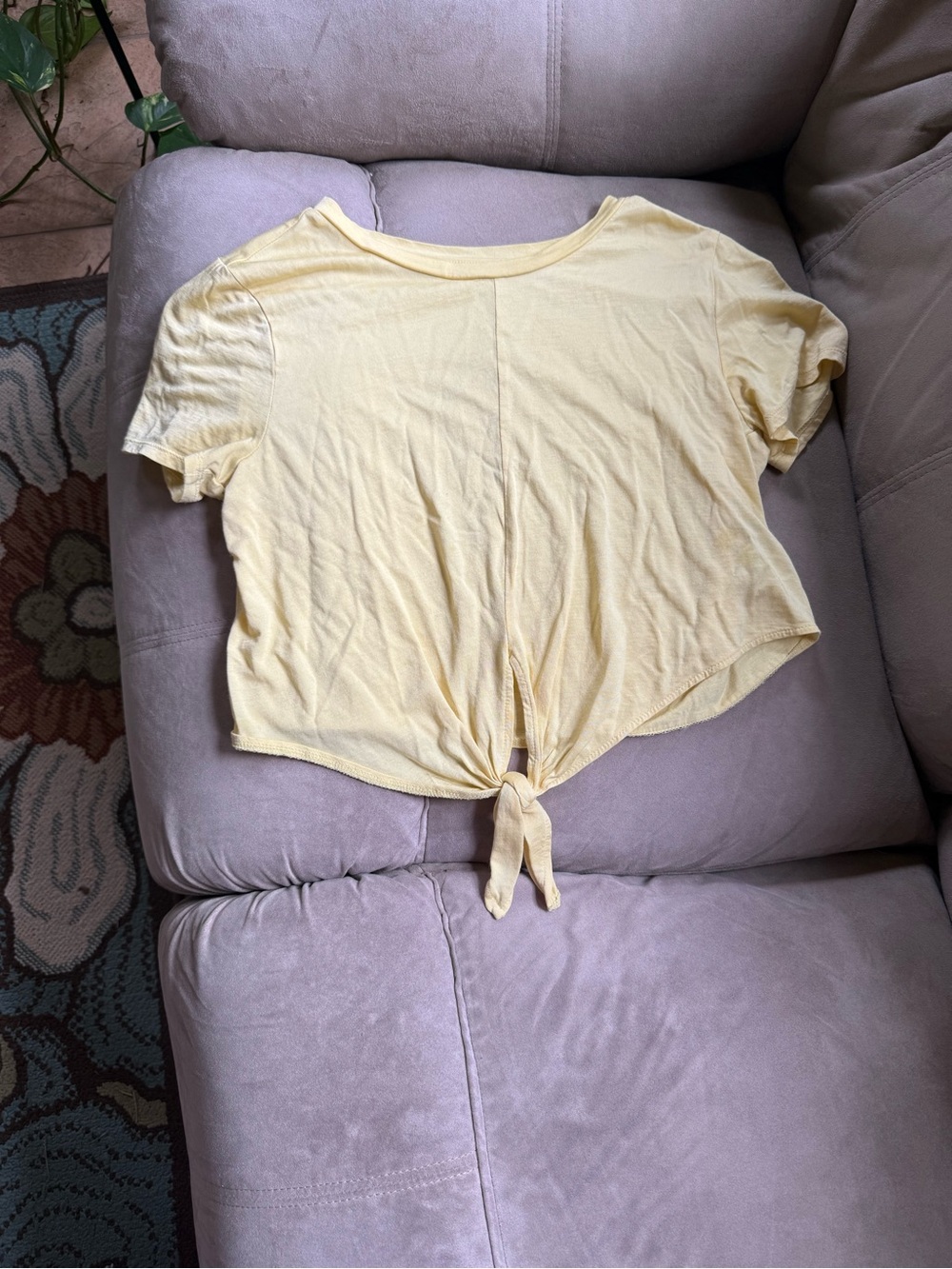 Target Unbranded Yellow Tie-Front Crop Top